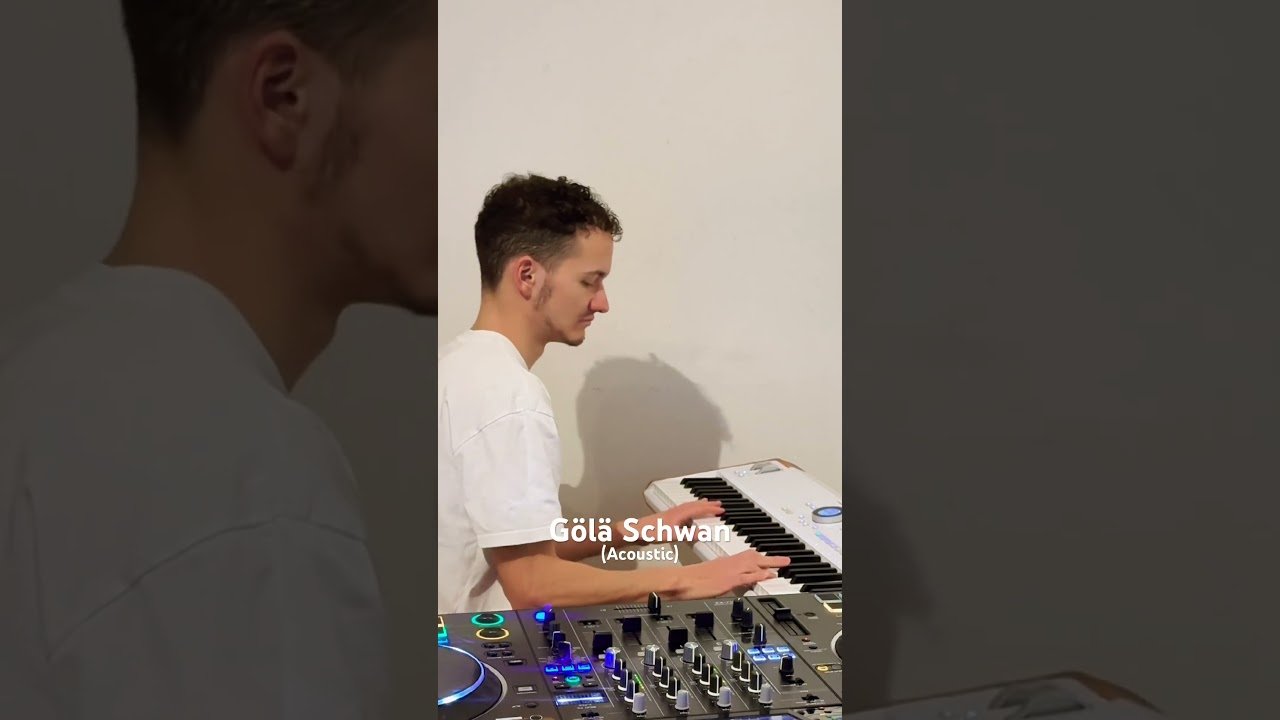 Cale spielt am weissen Keyboard; im Video steht Gölä Schwan Acoustic